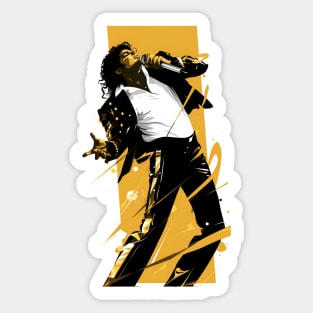 Pop King - Yellow Backdrop - Pop Music Sticker